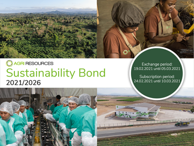 Agri Resources Group S.A. begibt 8,00 % Sustainability Bond im Volumen von bis zu 50 Mio. Euro